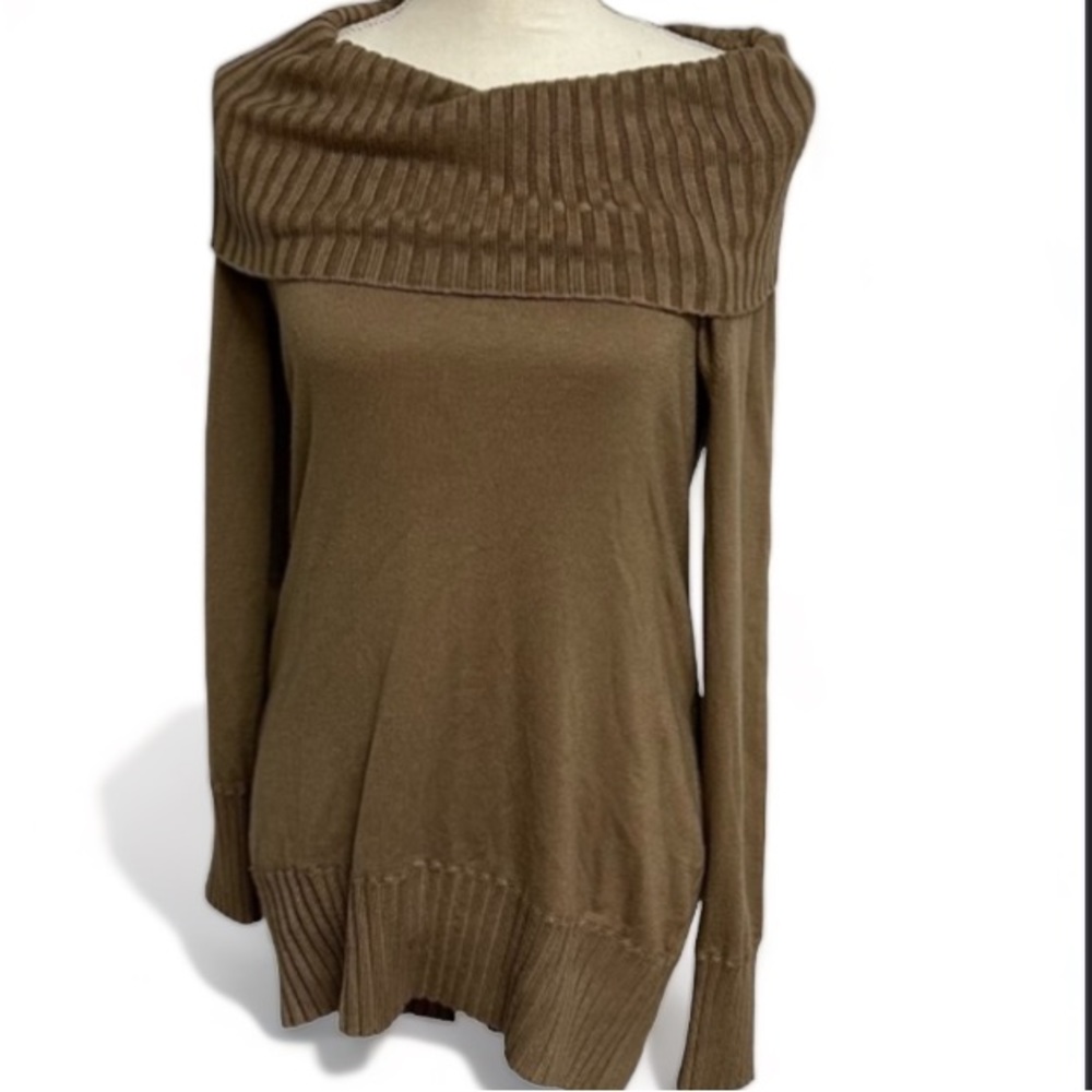 The Limited Camel Cowl Neck Tunic Style Sweater Size Medium EUC Vintage